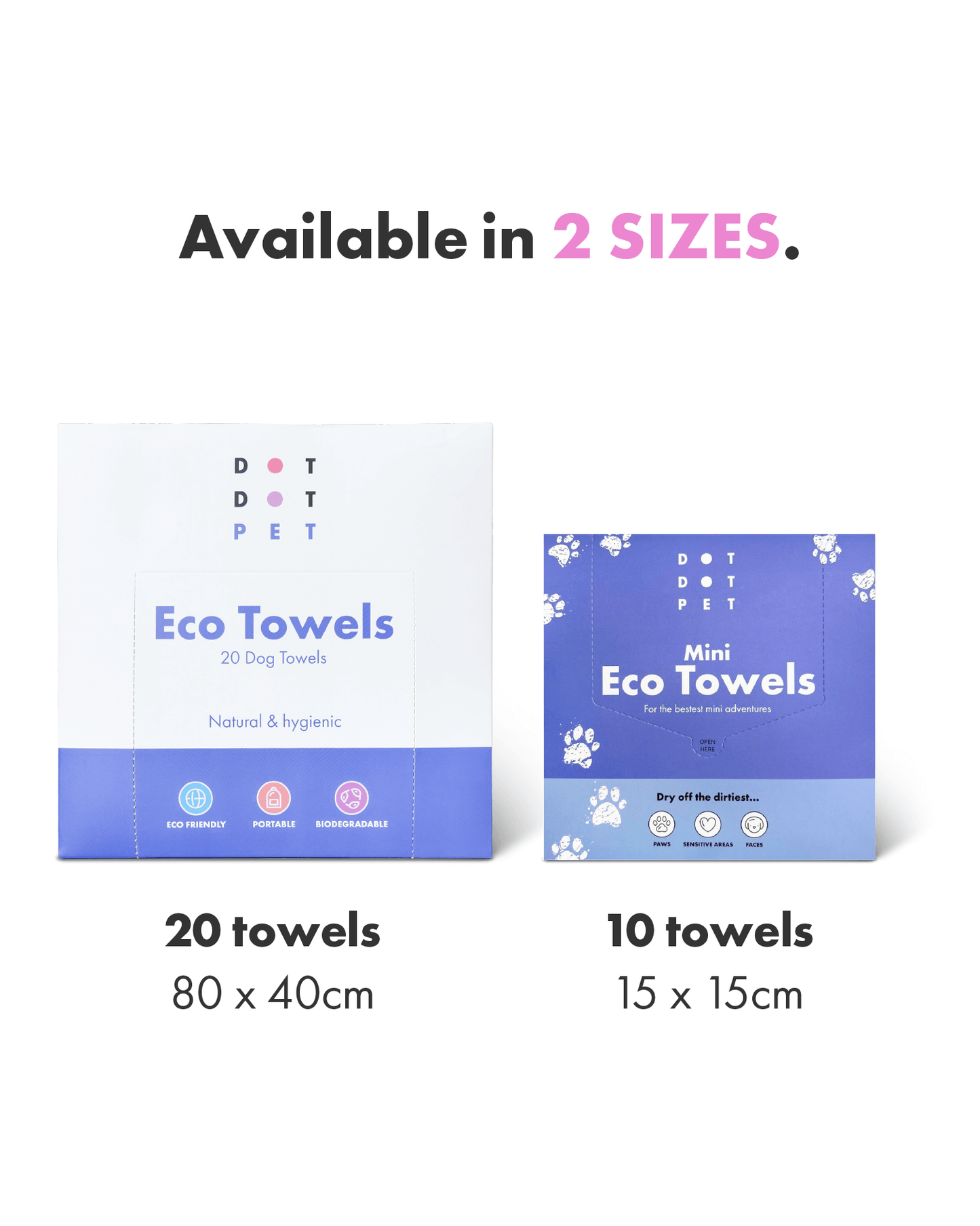 Biodegradable Super-Absorbent Pet Eco Towels – 20 Pack