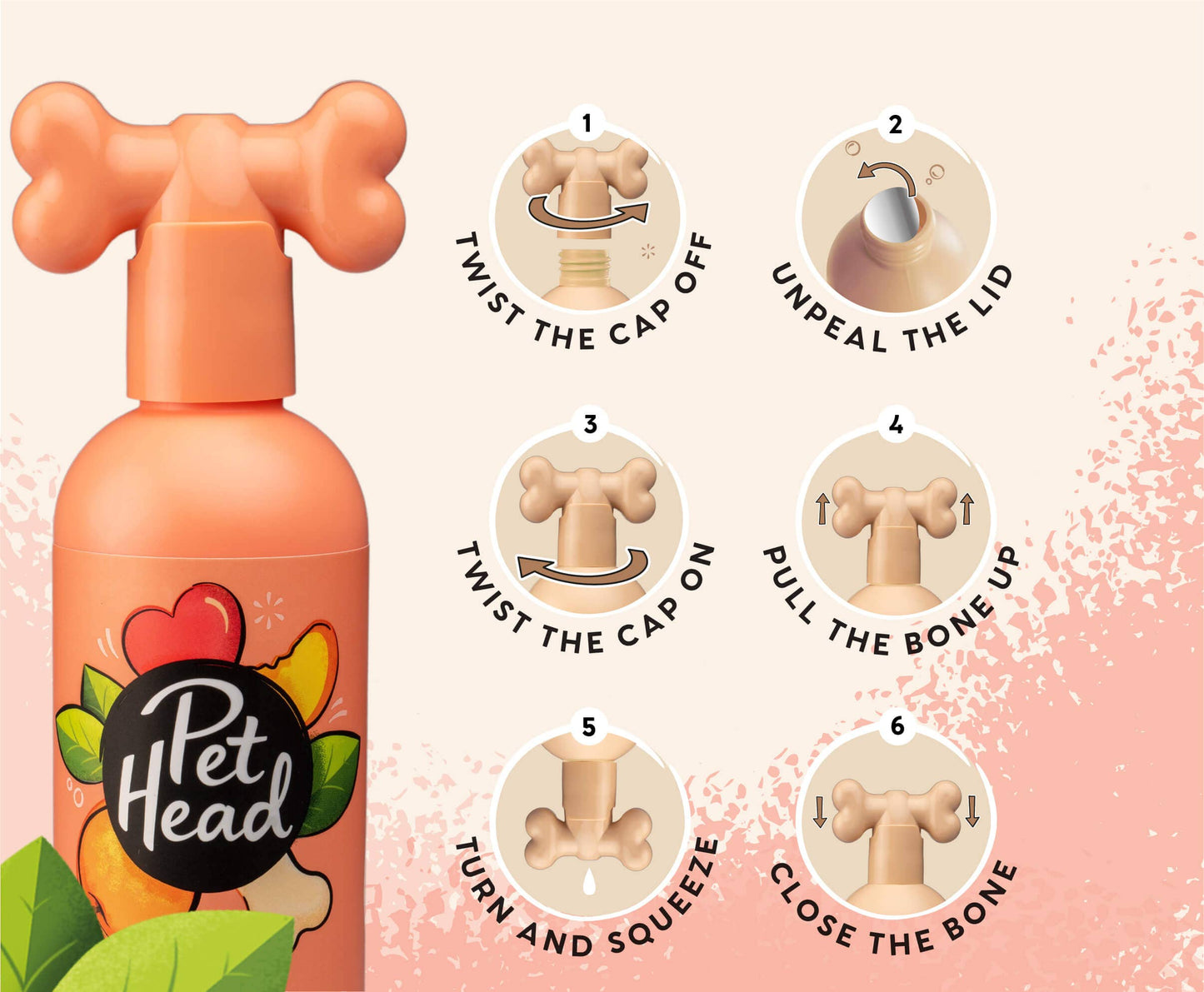 Pet Head 2-in-1 Shampoo - Peach
