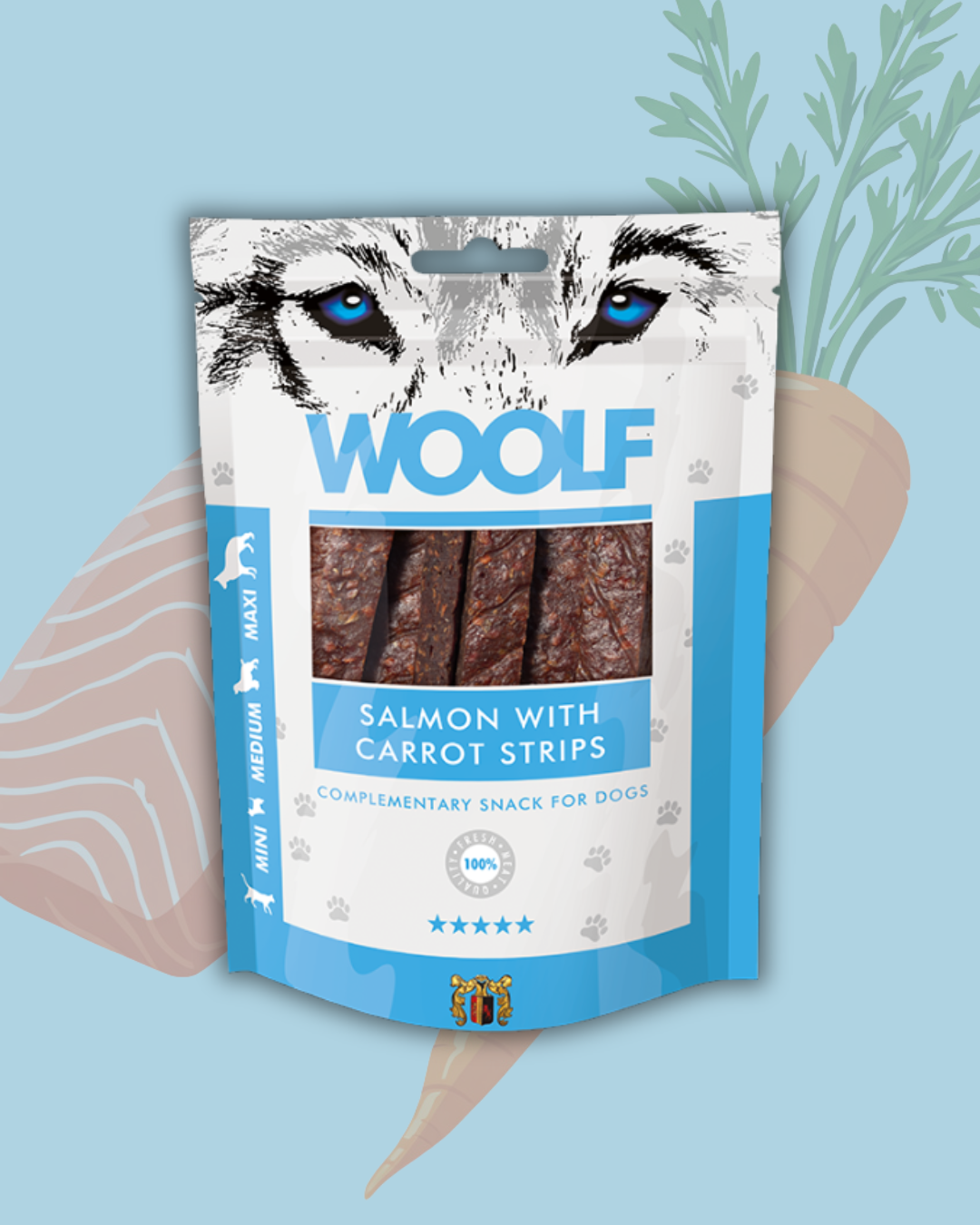 Woolf Salmon & Carrot Strips