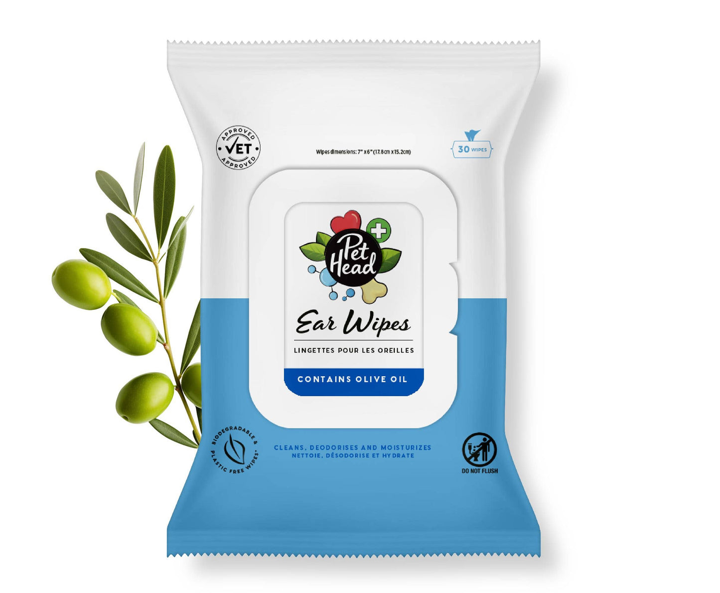Pet Head Health Ear Wipes (Pack of 30)
